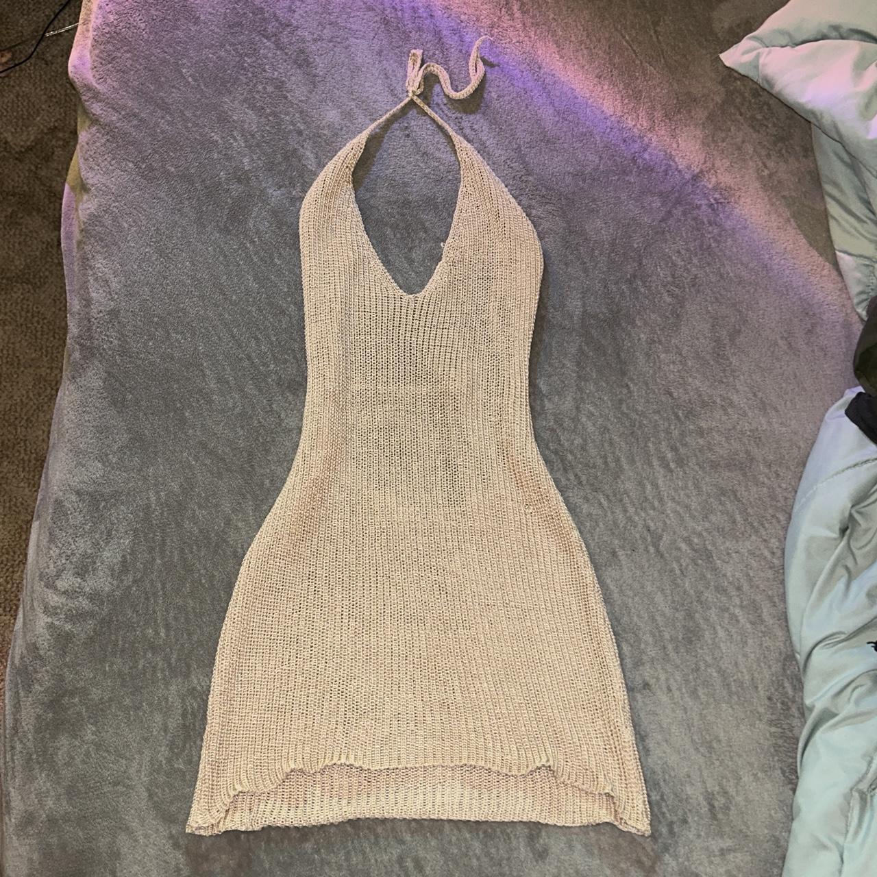 Knit swim suit dress cover up Depop