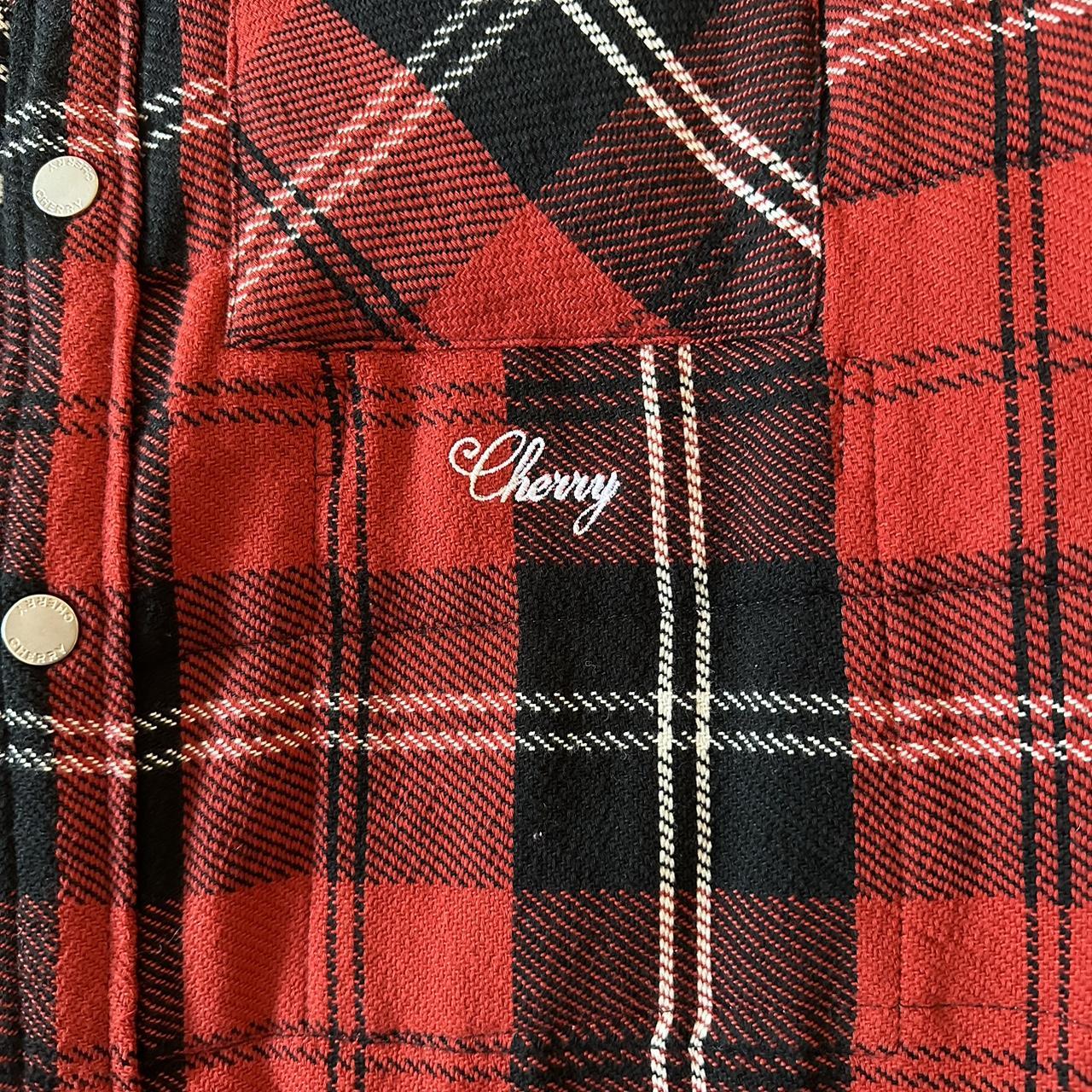 Cherry LA Flannel Plaid Jacket, Excellent condition 