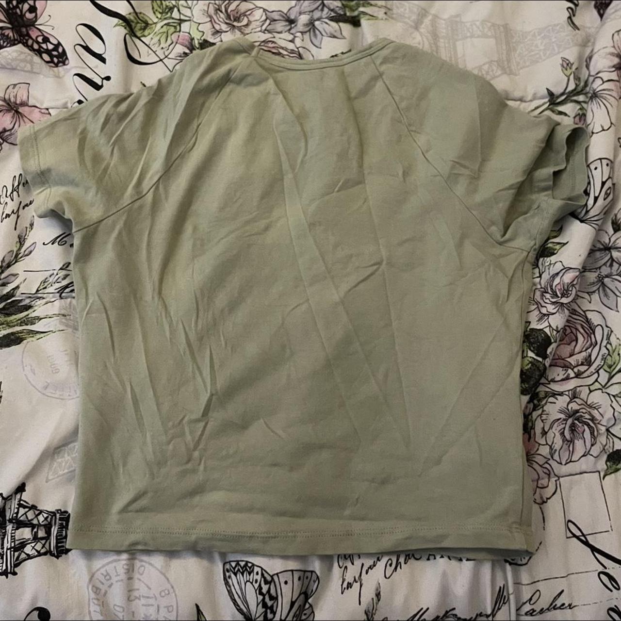 Sage green baby tee from Hollister Soft material... Depop