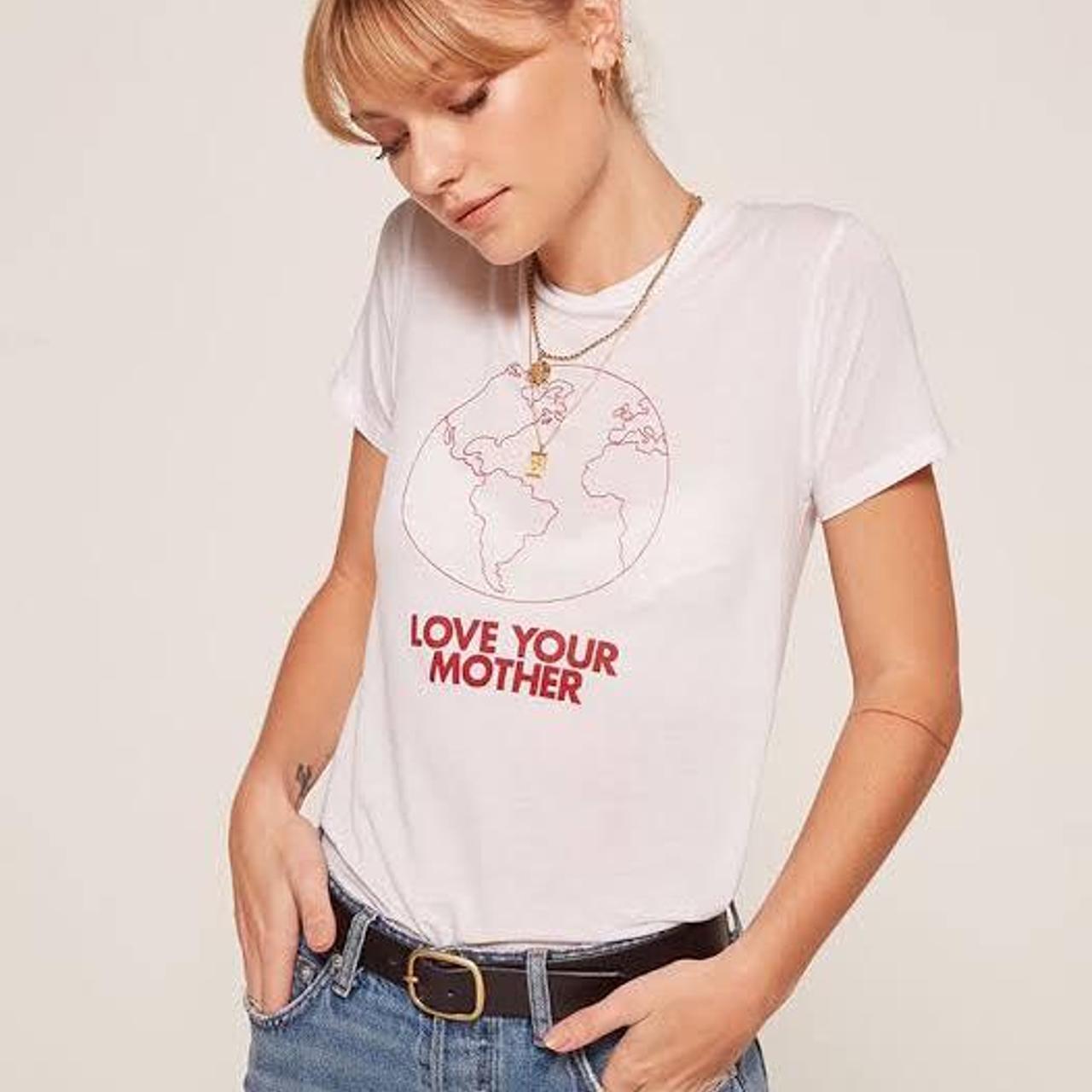 Reformation Love your mother tee XS Worn Depop