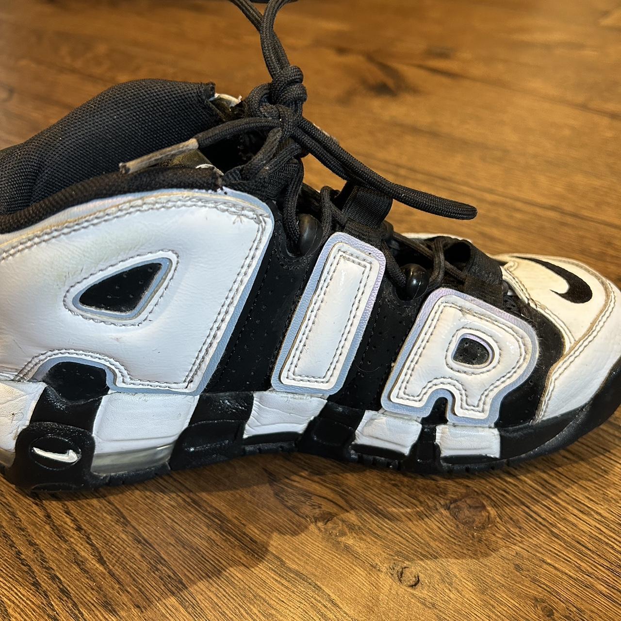 uptempo shoes black and white