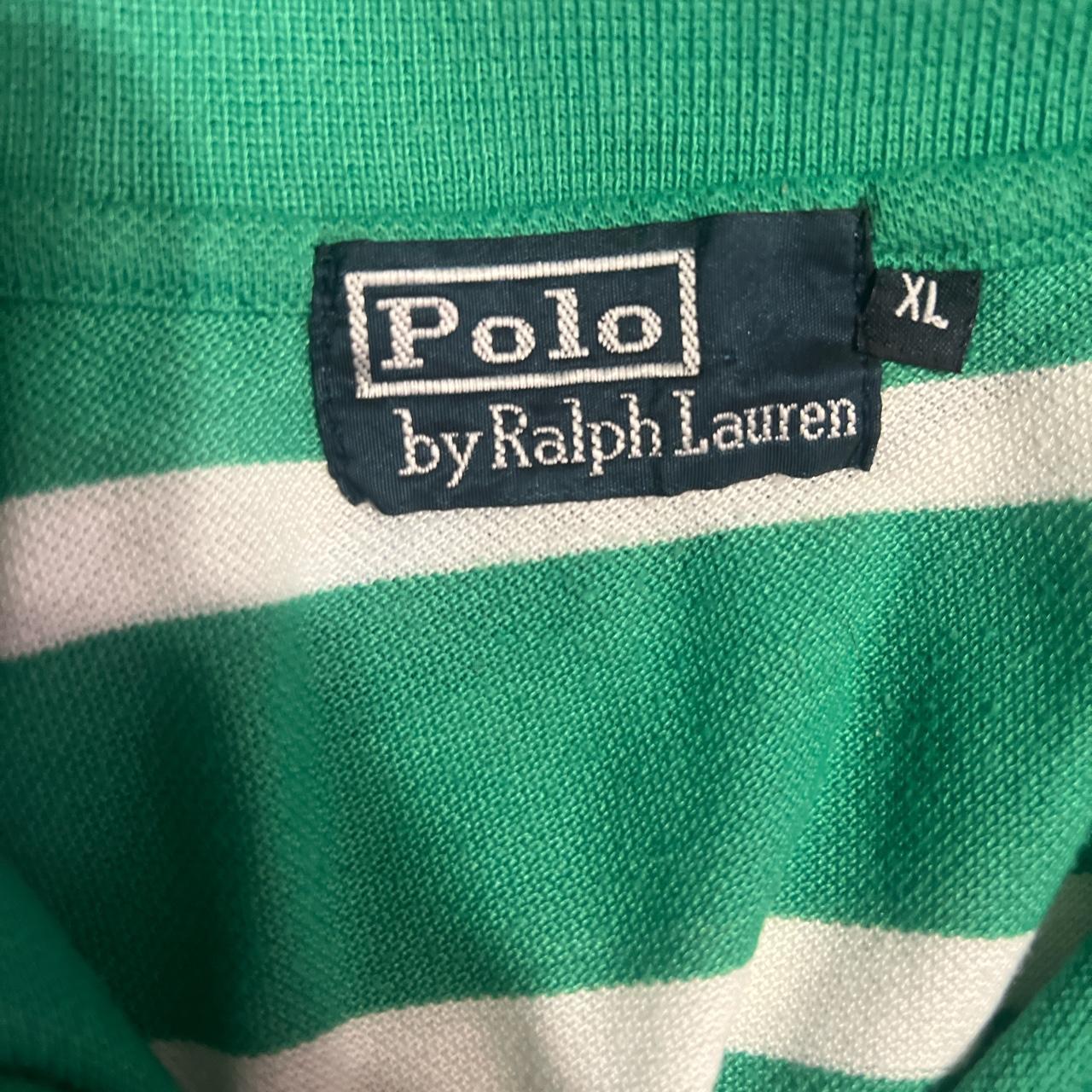 Vintage Green & White Polo By Ralph Lauren Polo •... - Depop