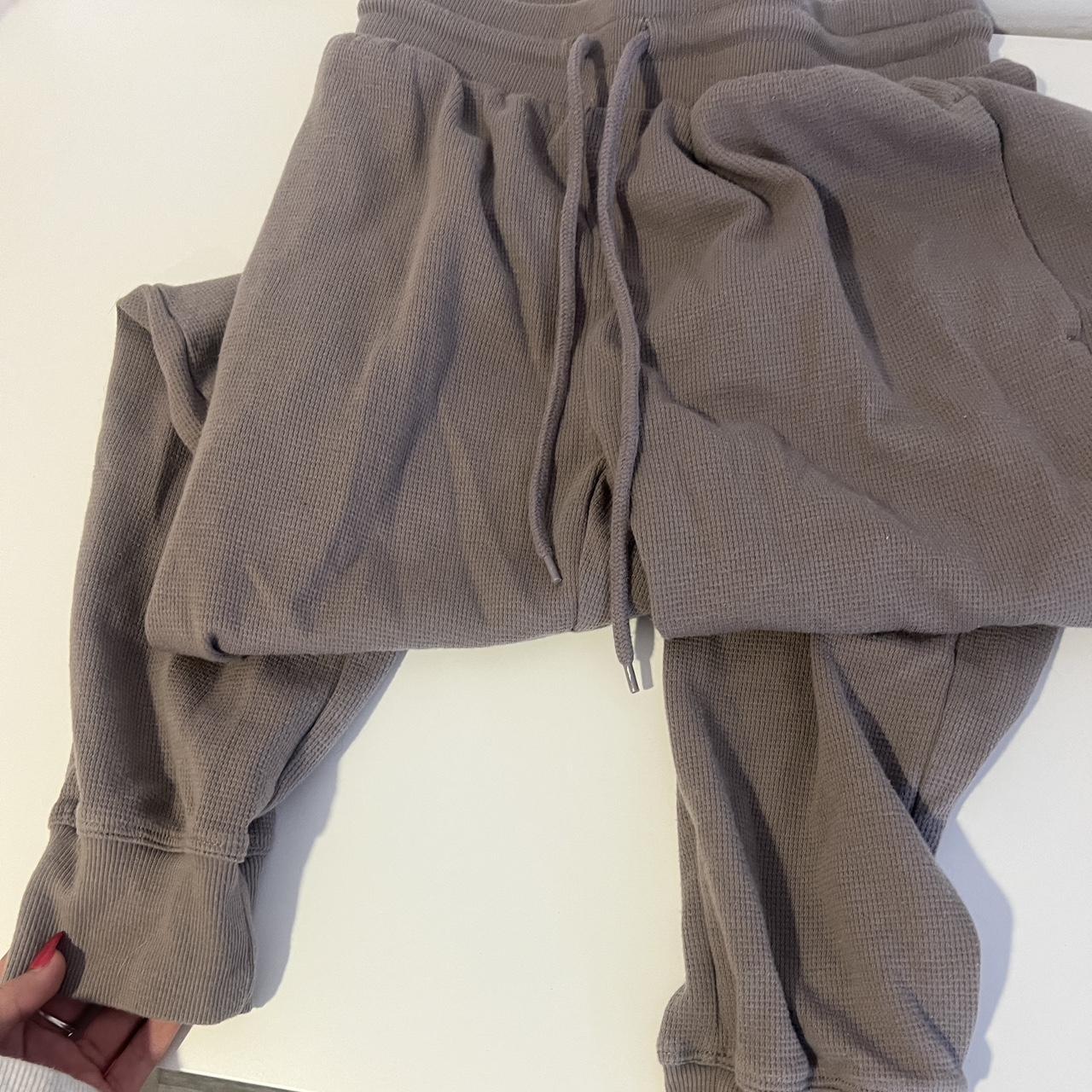 Aritzia Women's Brown and Grey Joggers-tracksuits