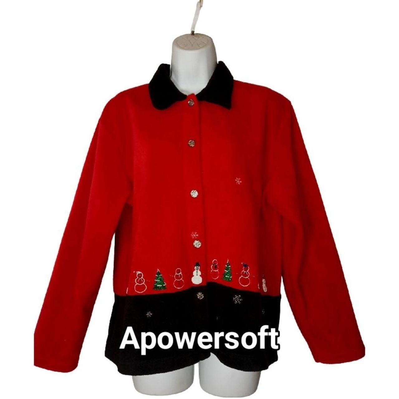 Source Unknown Women's Cardigan - Red/Black - M –… - image 1