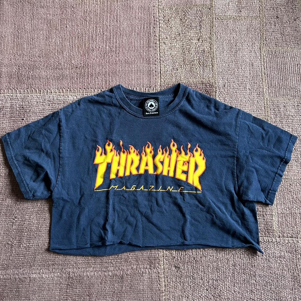 Thrasher navy outlet blue shirt