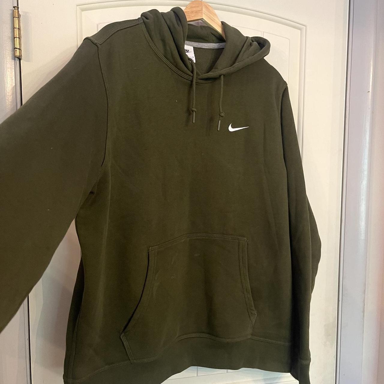 mens nike hoodie olive green