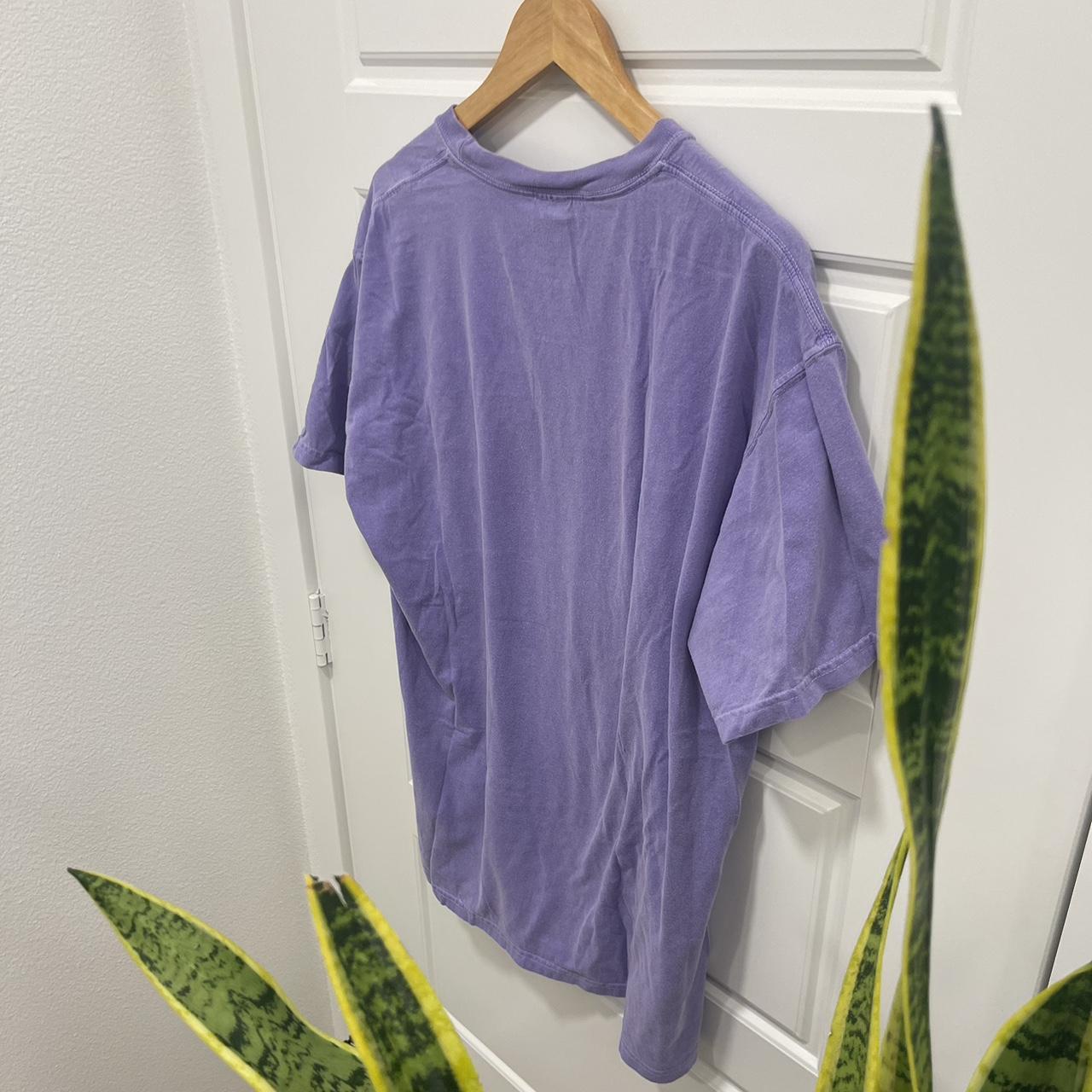 Vintage baggy heavyweight purple peace arabic shirt.... - Depop