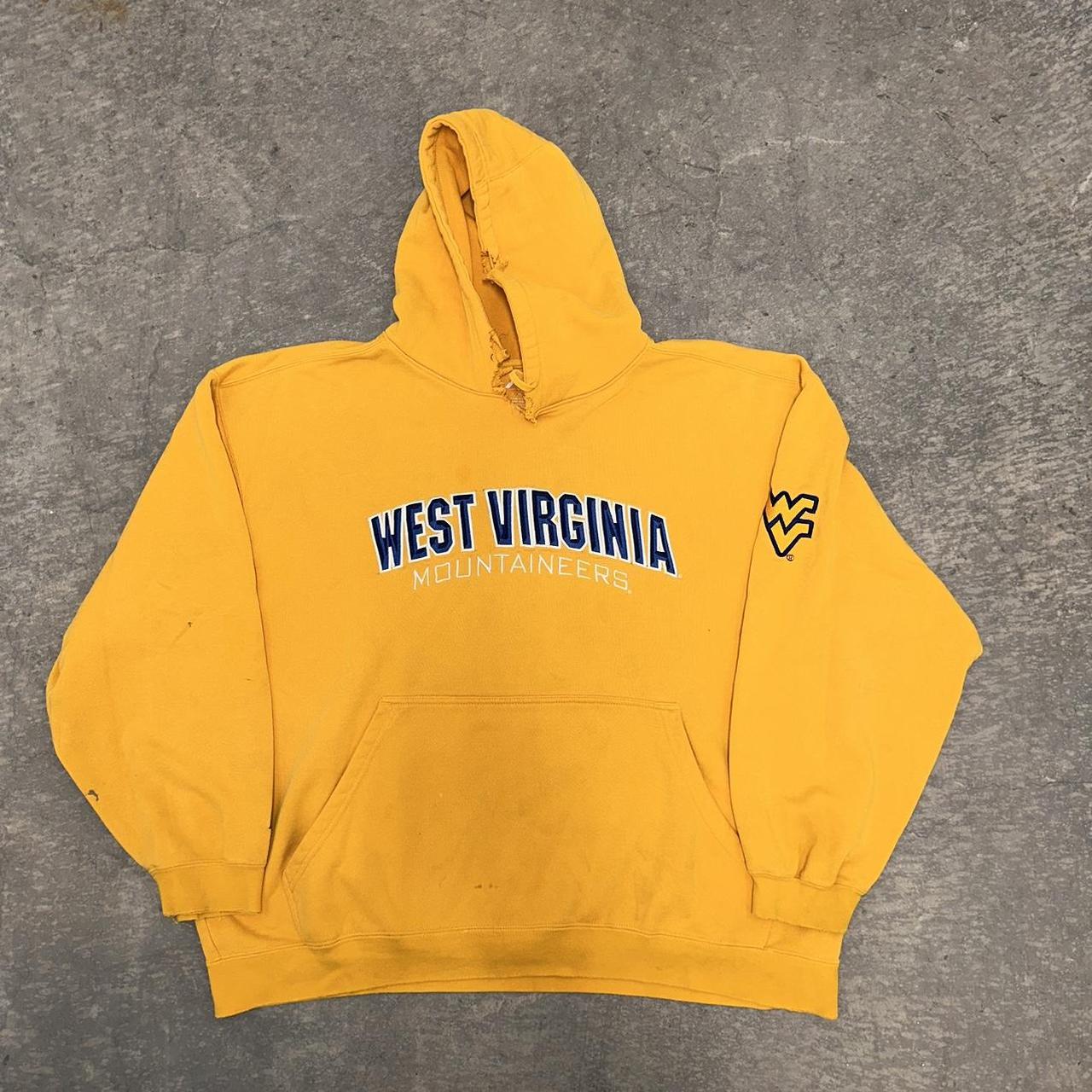 Vintage Essential Yellow West Virginia Hoodie 