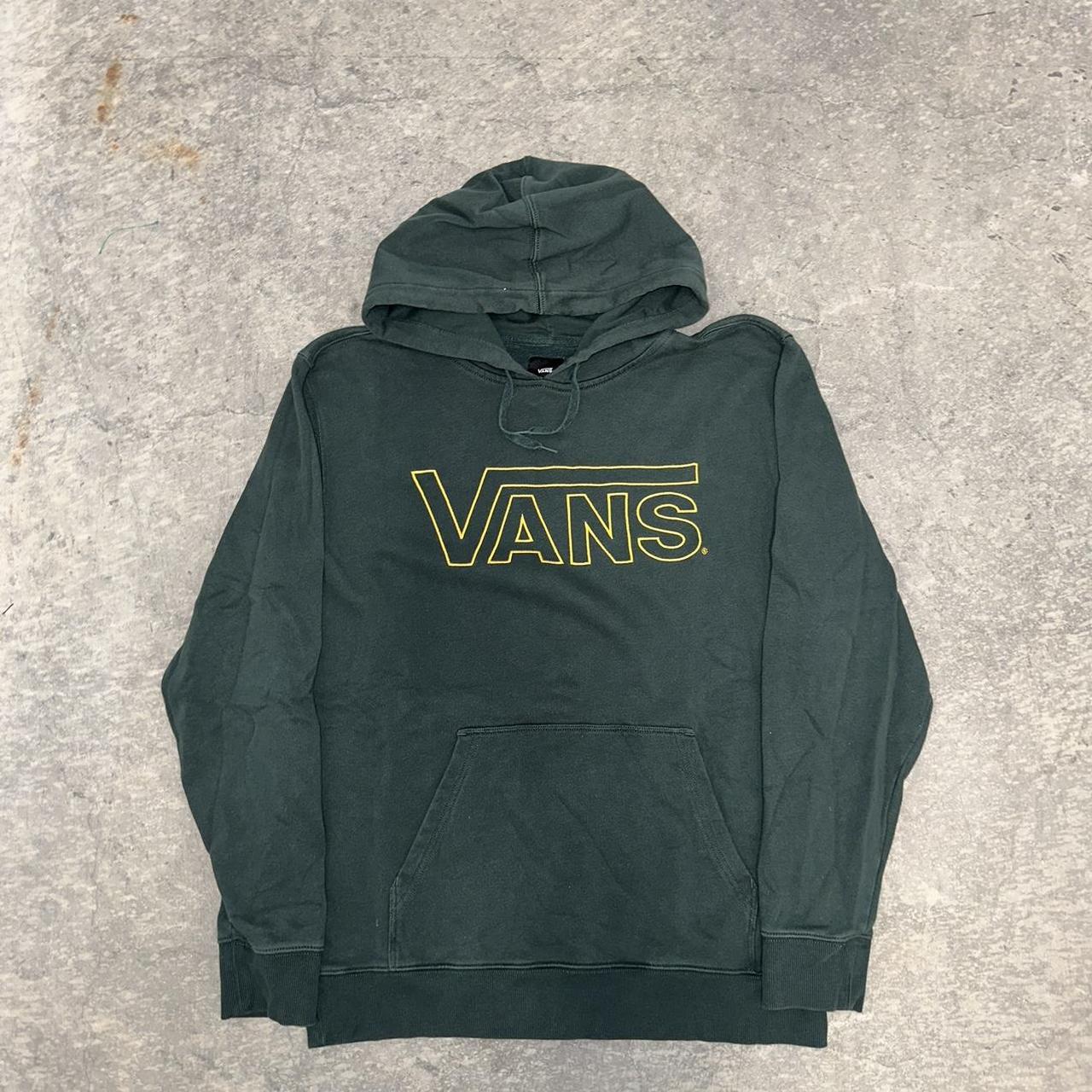 Vans green clearance and yellow hoodie