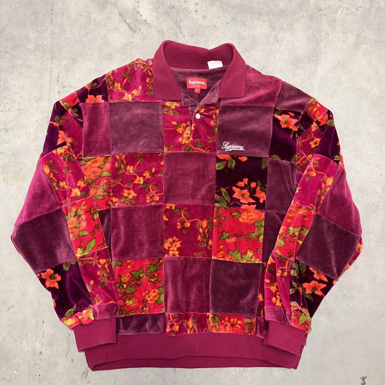 Supreme Floral Patchwork Velour L/S Polo - スウェット