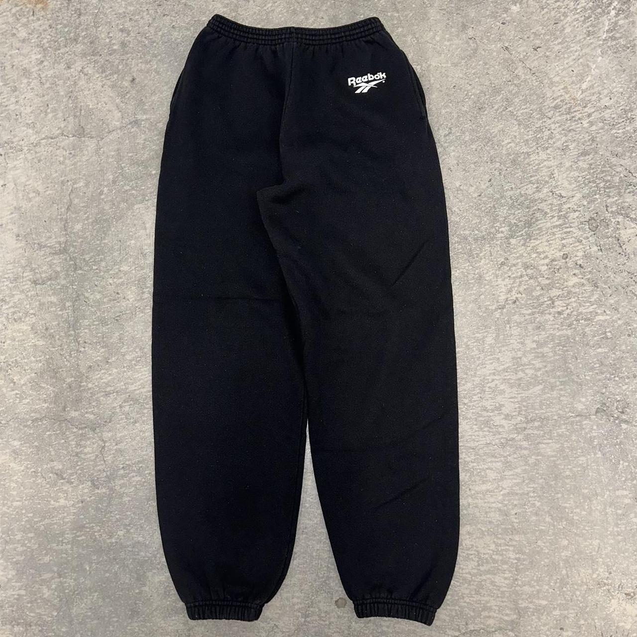 Vintage Essential Reebok Black Cotton Sweatpants. Depop
