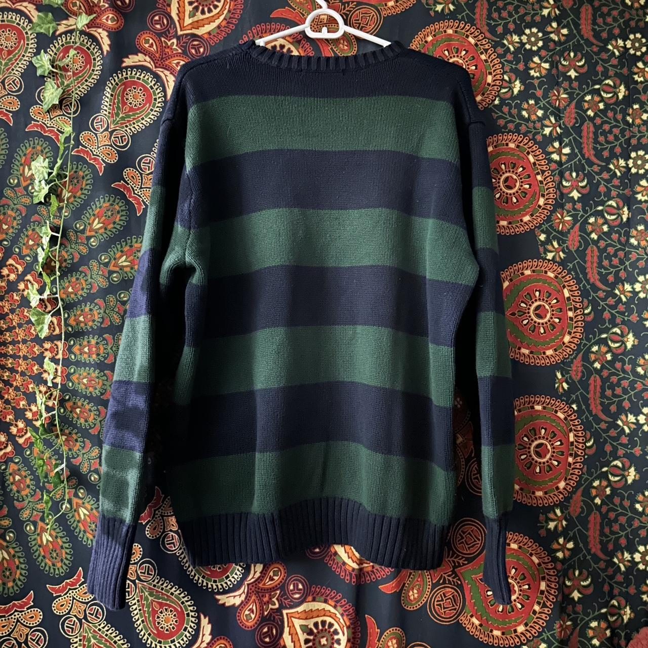 Brandy Melville tate sweater green and blue sweater... Depop