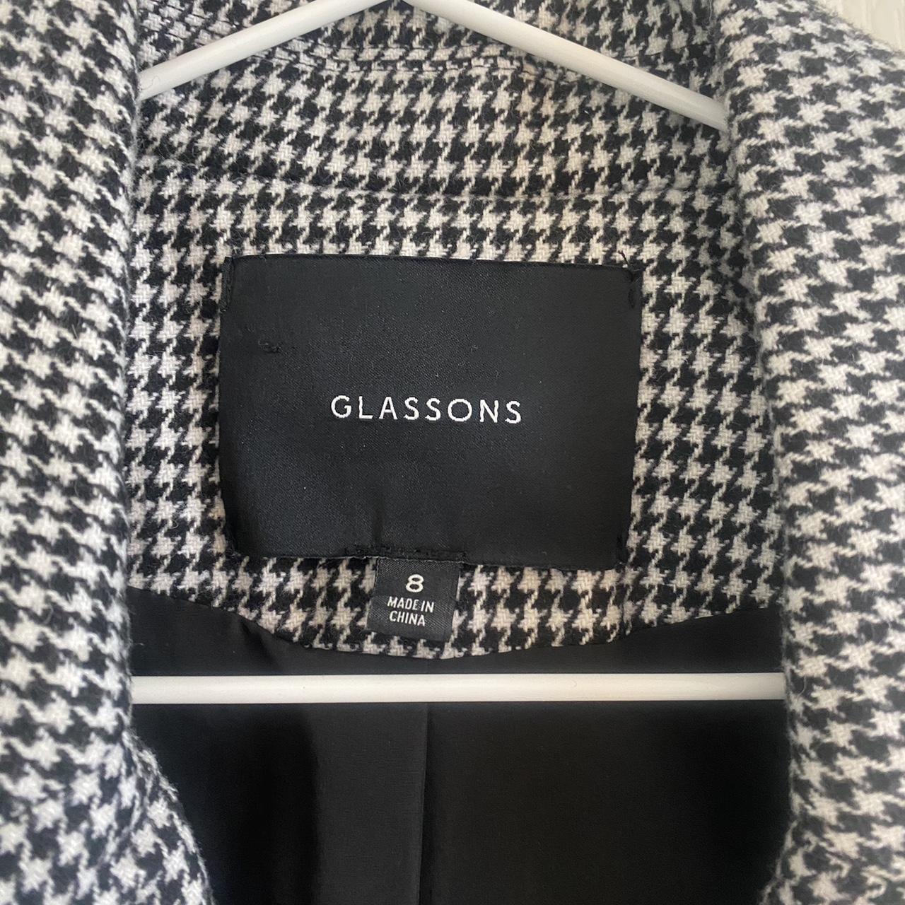 Glassons Houndstooth Blazer Coat Size 8, worn only... - Depop