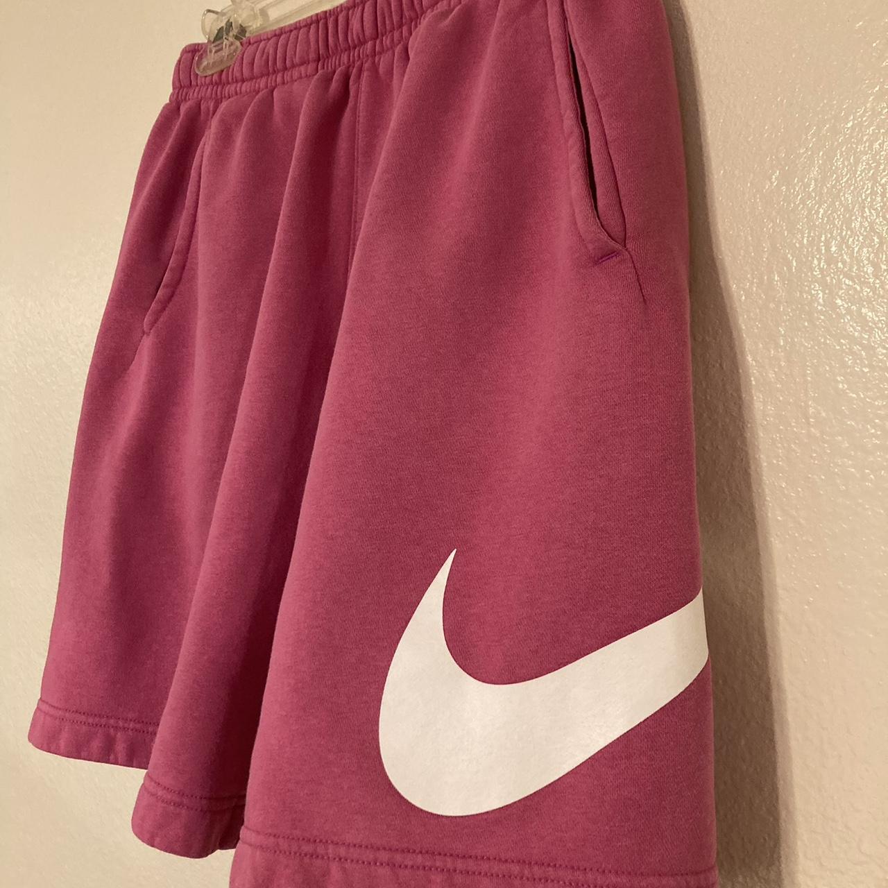 pink nike sweatshorts mens