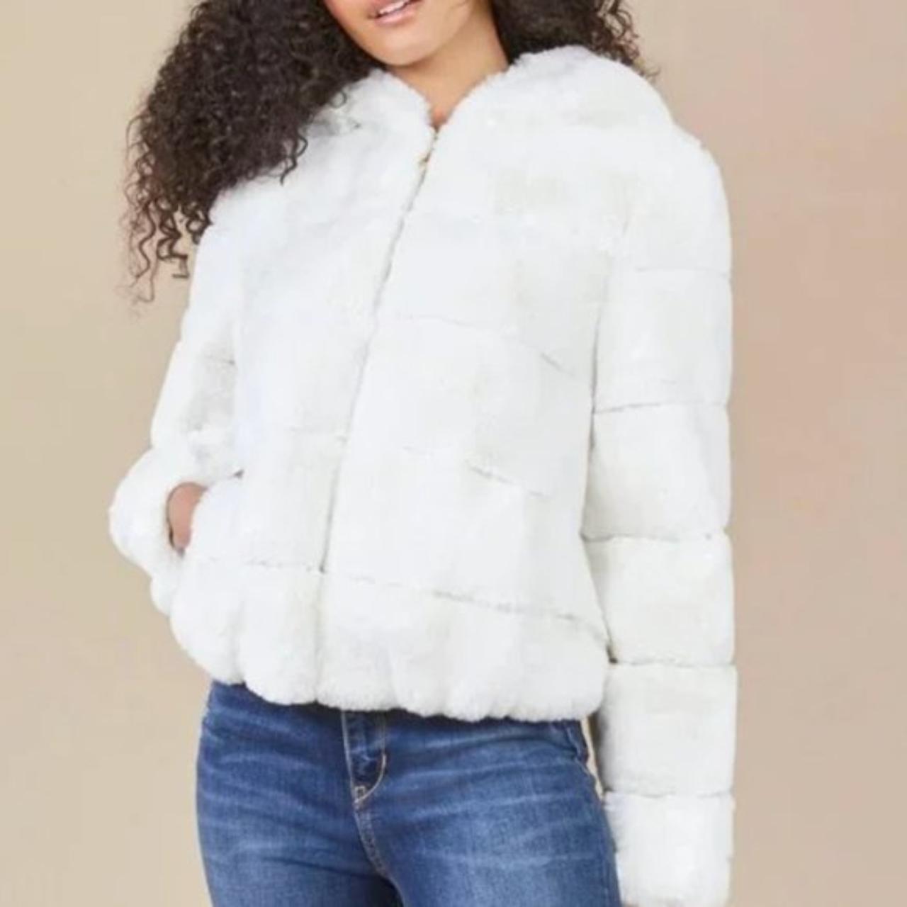 Bcbgmaxazria parka with discount faux fur hood