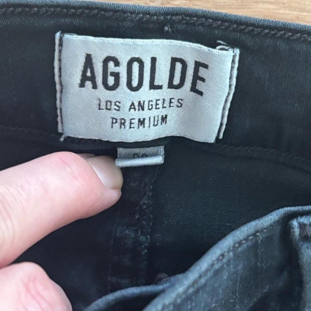 Agolde los Angelos buy premium distressed black jeans size 28