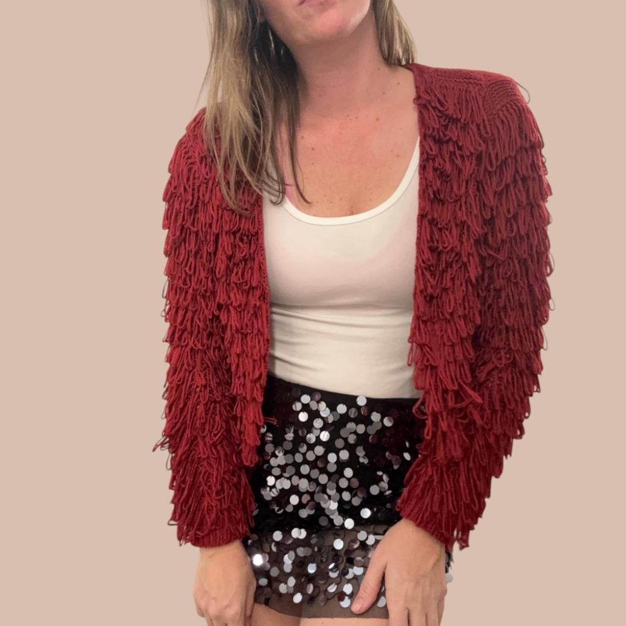Source Unknown Women's Cardigan - Red/Burgundy - … - image 1
