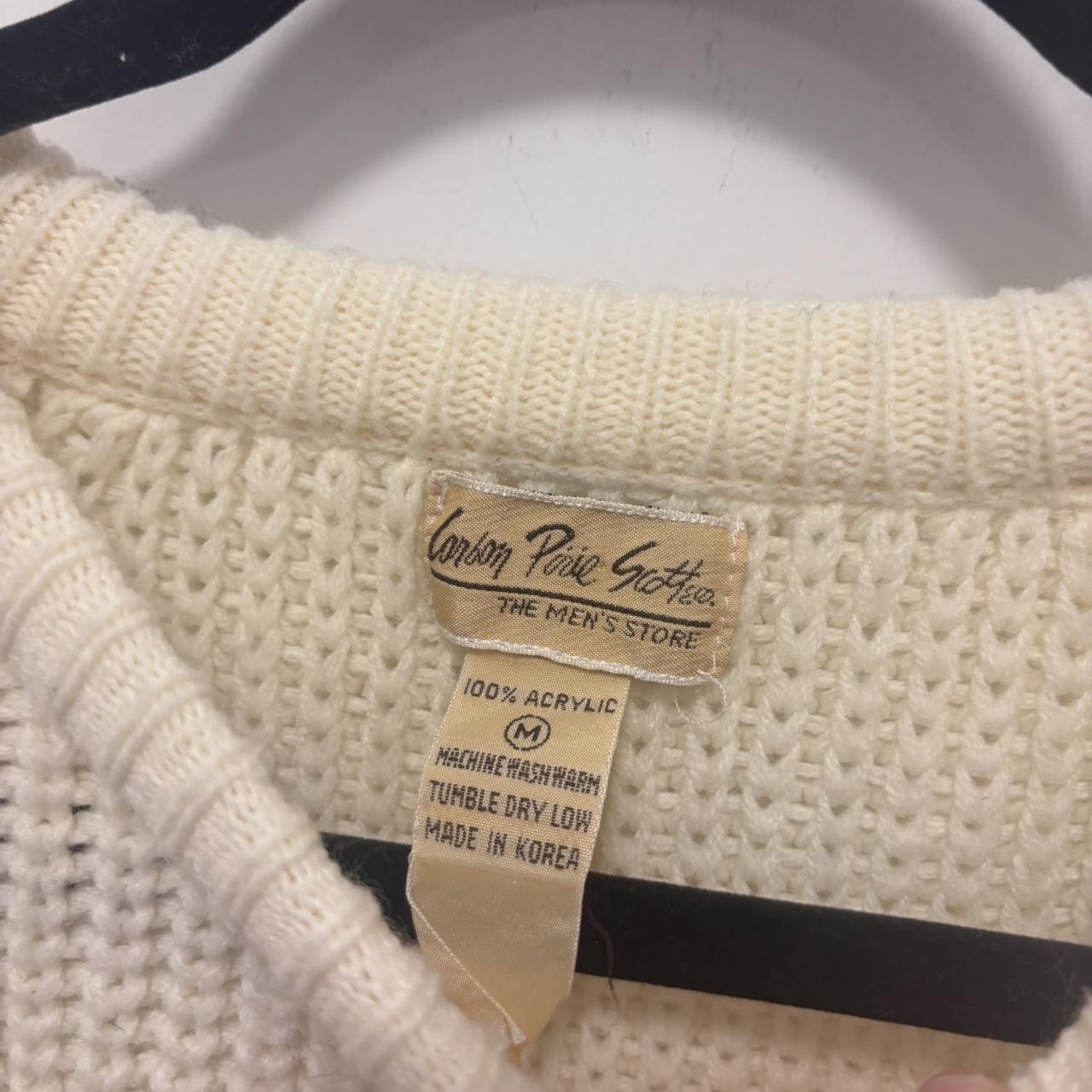 Source Unknown Men's Sweater - Cream/White - M – … - image 3