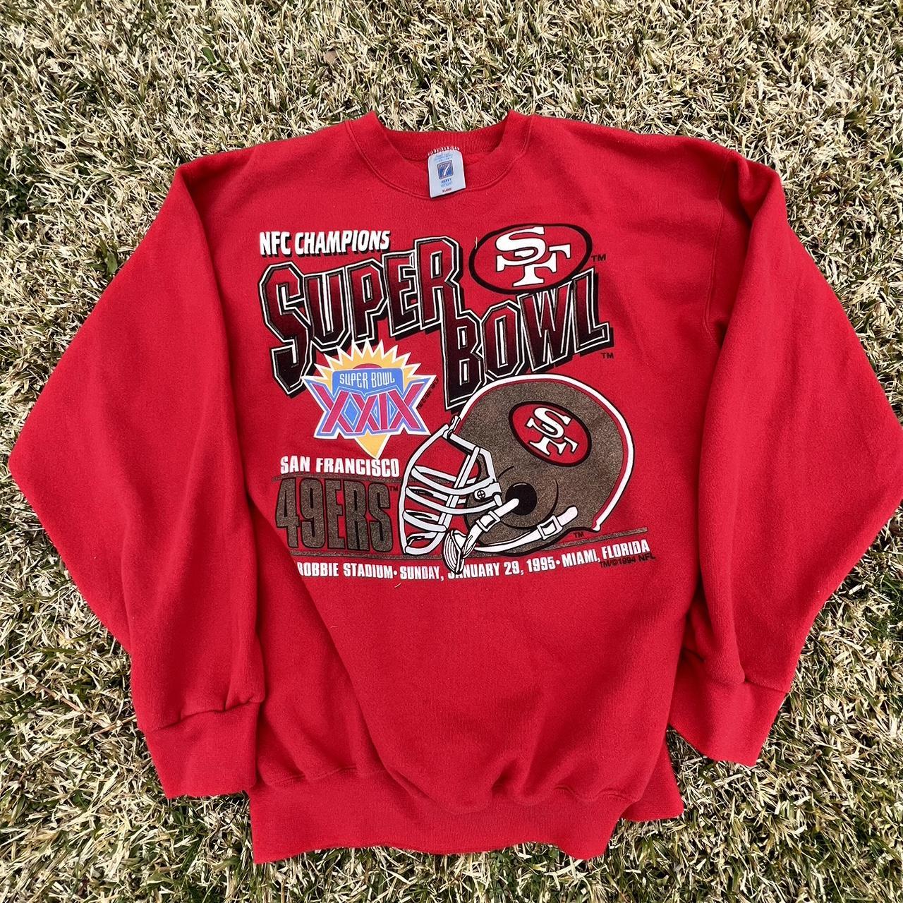 san francisco 49ers crewneck sweatshirt nfl - Depop