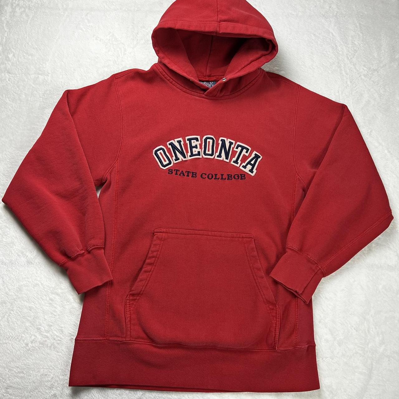 Oneonta State College MV Sports Hooded Sweatshirt... - Depop