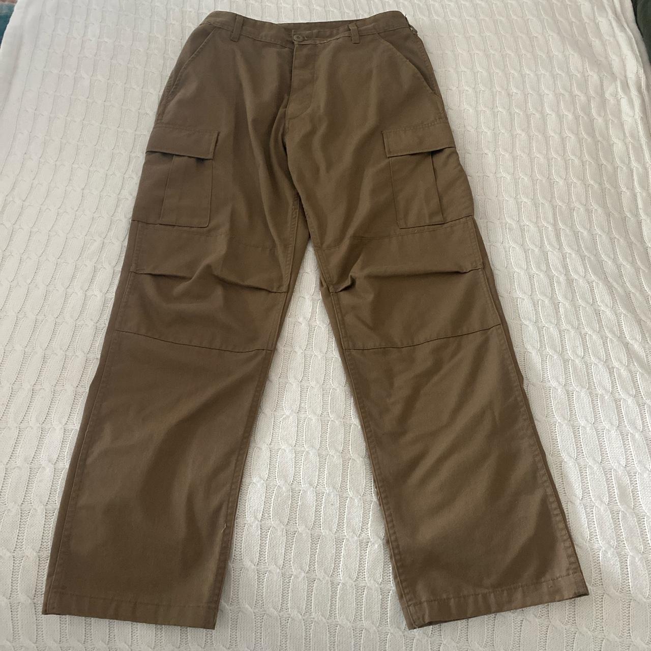 brown urban outfitters baggy cargo pants men’s... - Depop