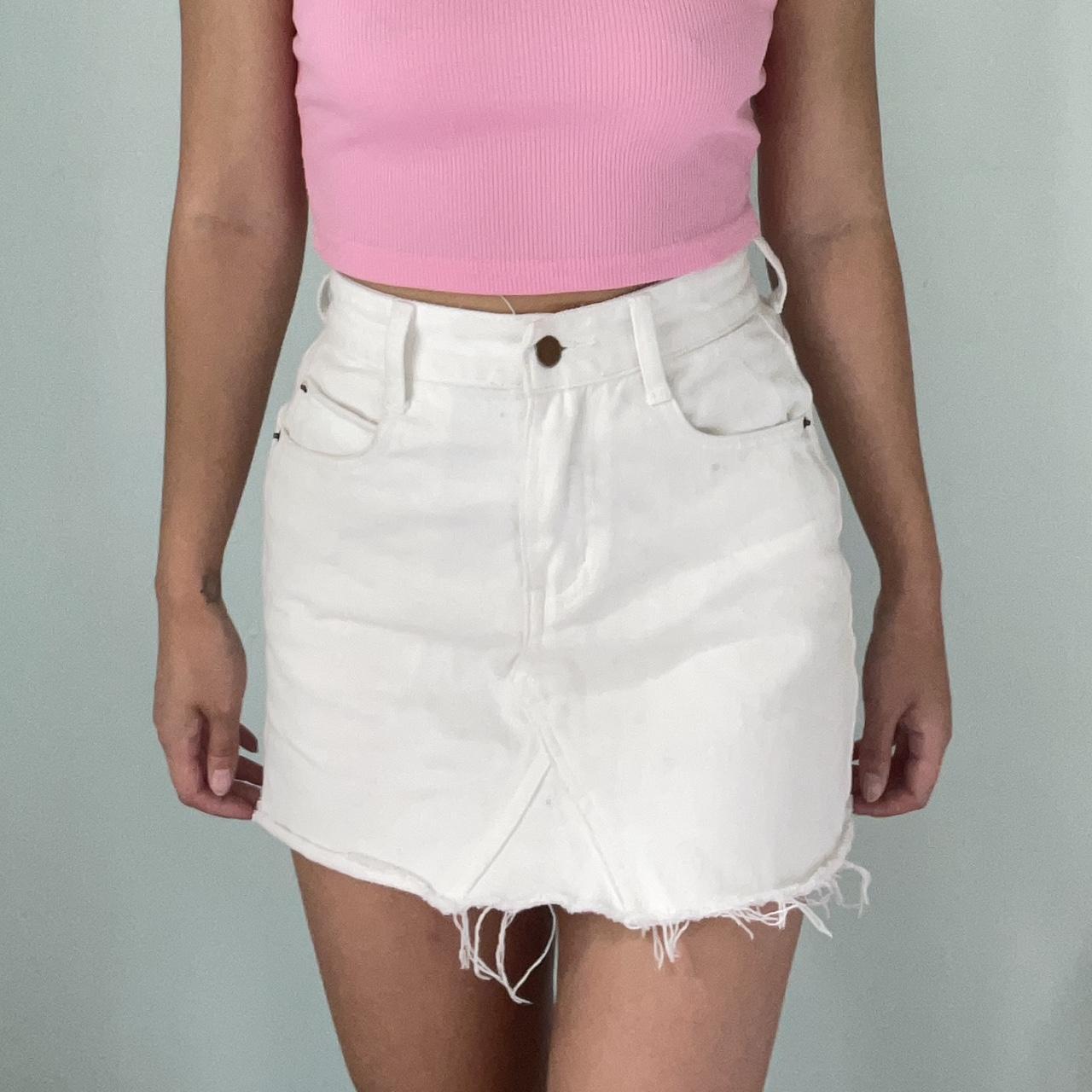 White denim shop mini skirt uk