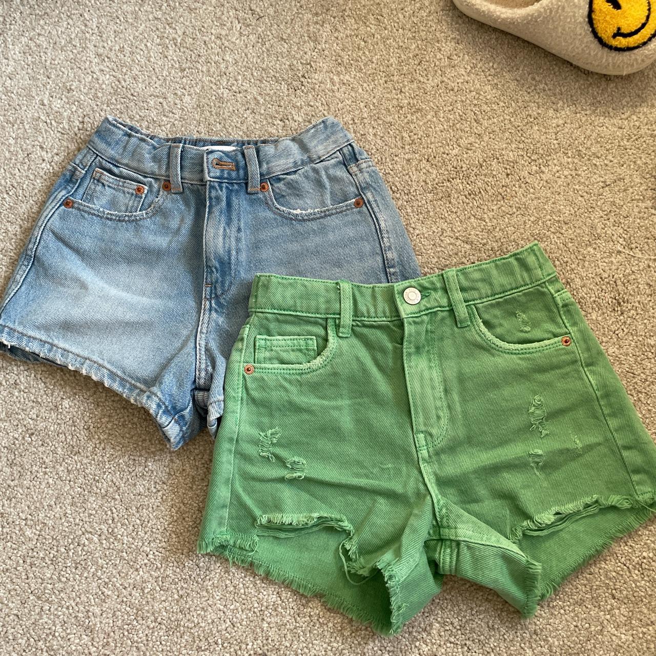 Girls age 8 Zara denim shorts. Both great condition... - Depop