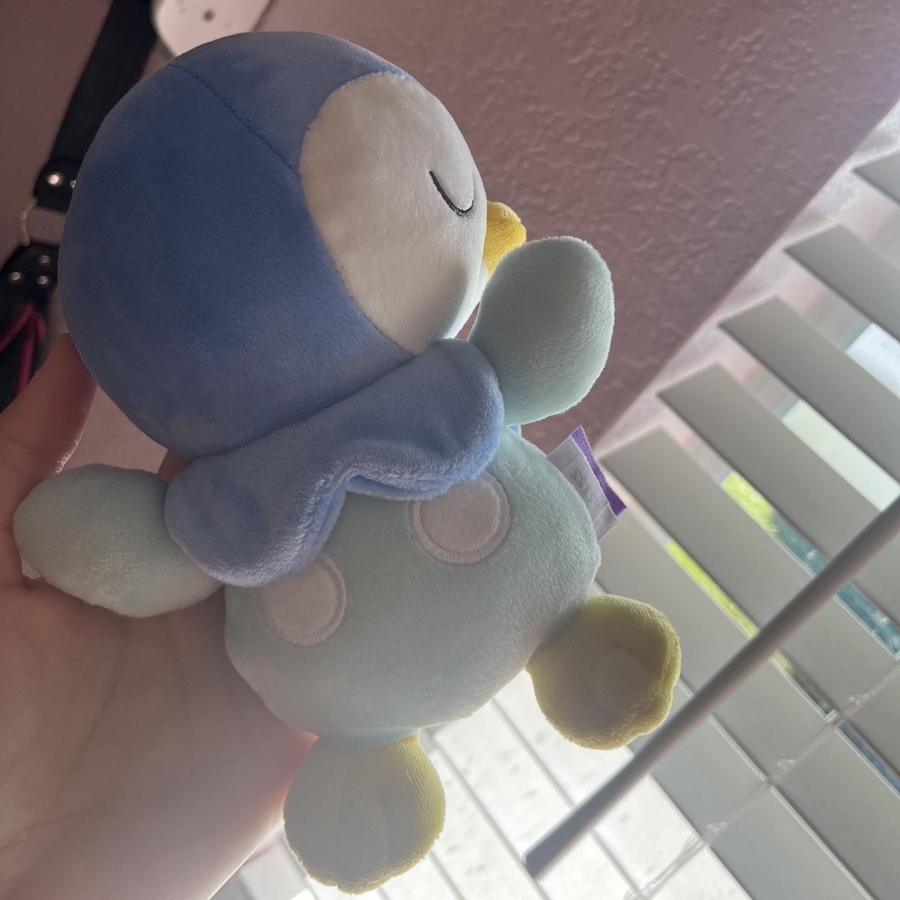 official pokemon piplup sleeping plush nintendo... - Depop