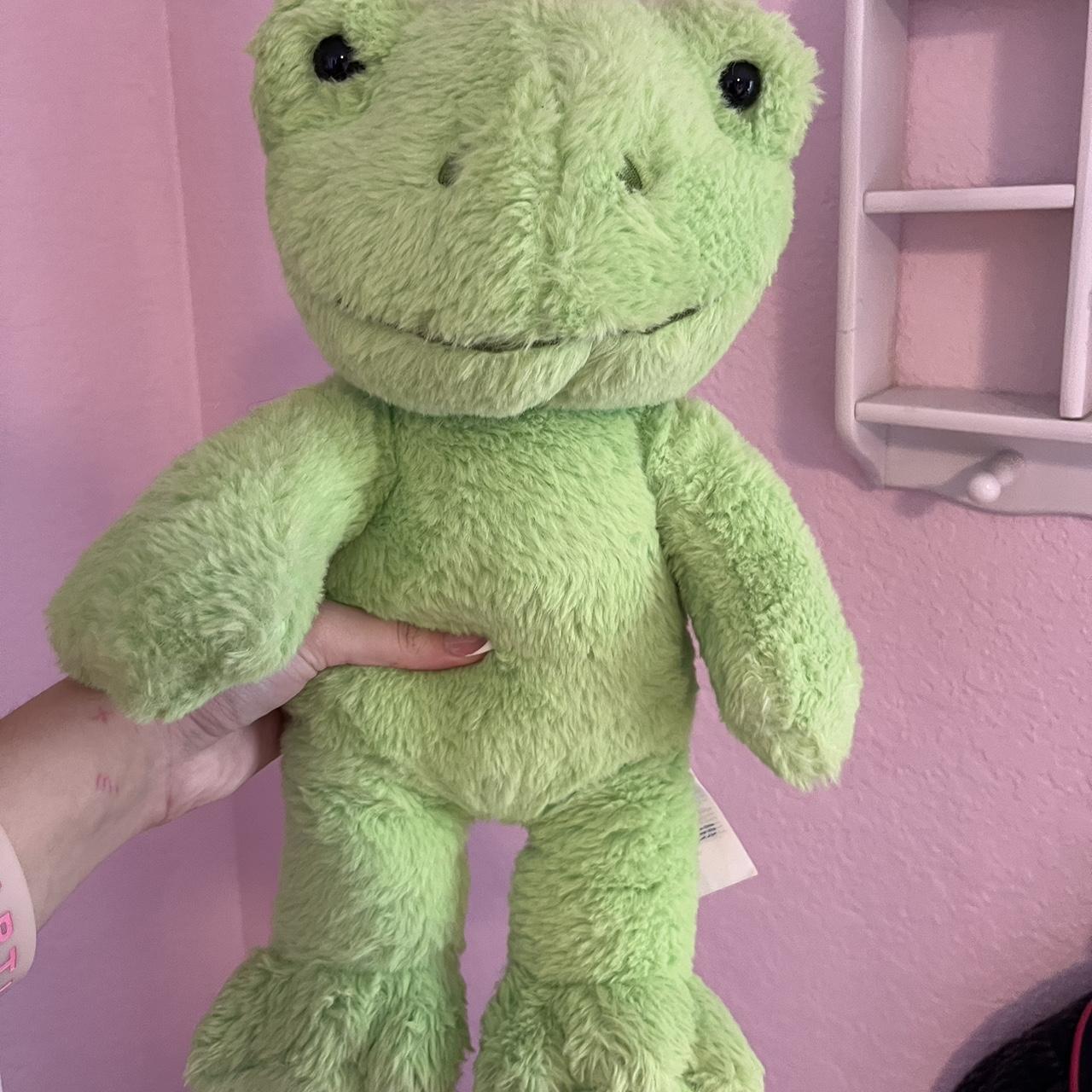 build a bear green spring frog great condition. on a... - Depop