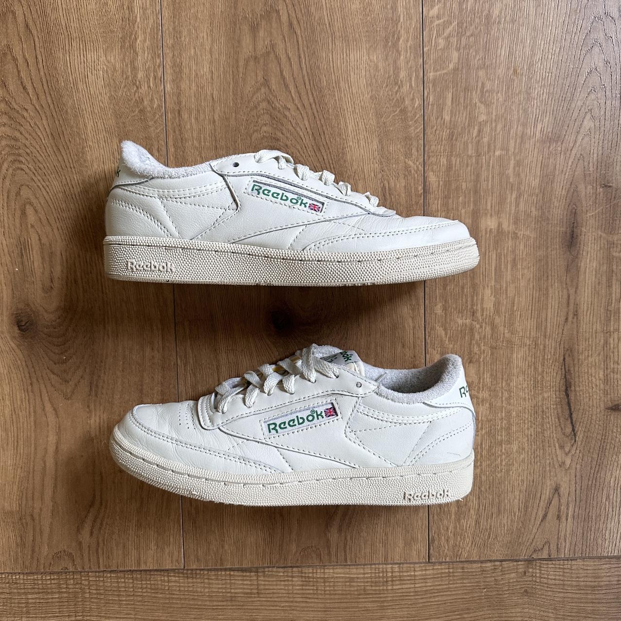 Reebok Off White Club C 85 Vintage Shoes Women’s... - Depop