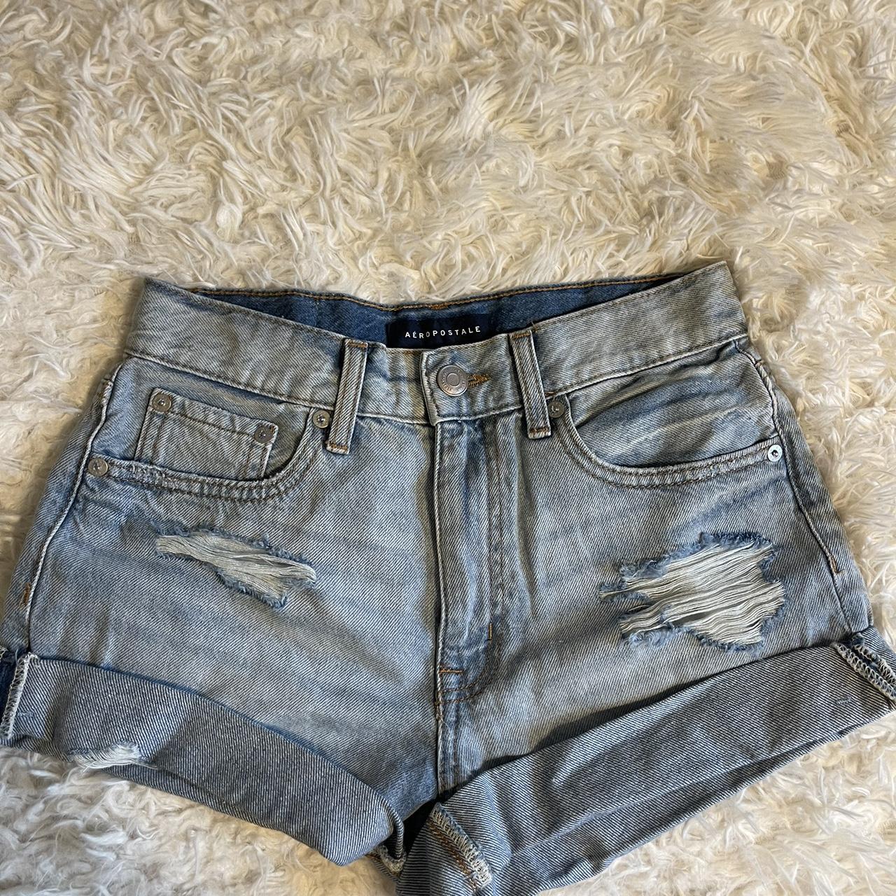 Aeropostale Women's Blue Shorts | Depop