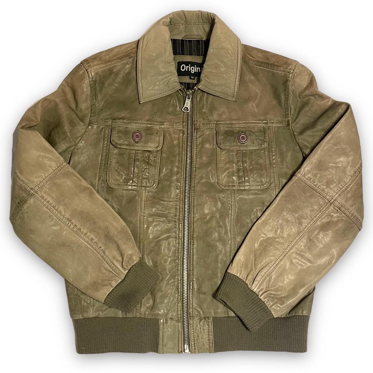 American Vintage Men's Green and Khaki Jacket Depop