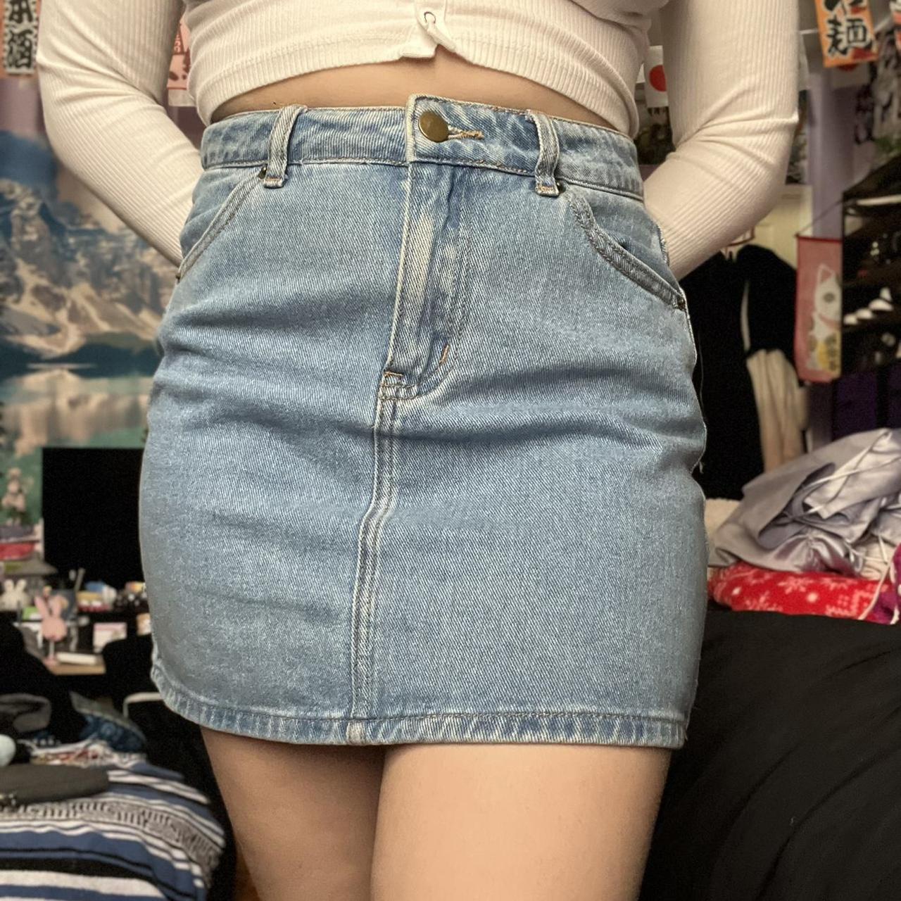 High waisted jean skirt hotsell forever 21