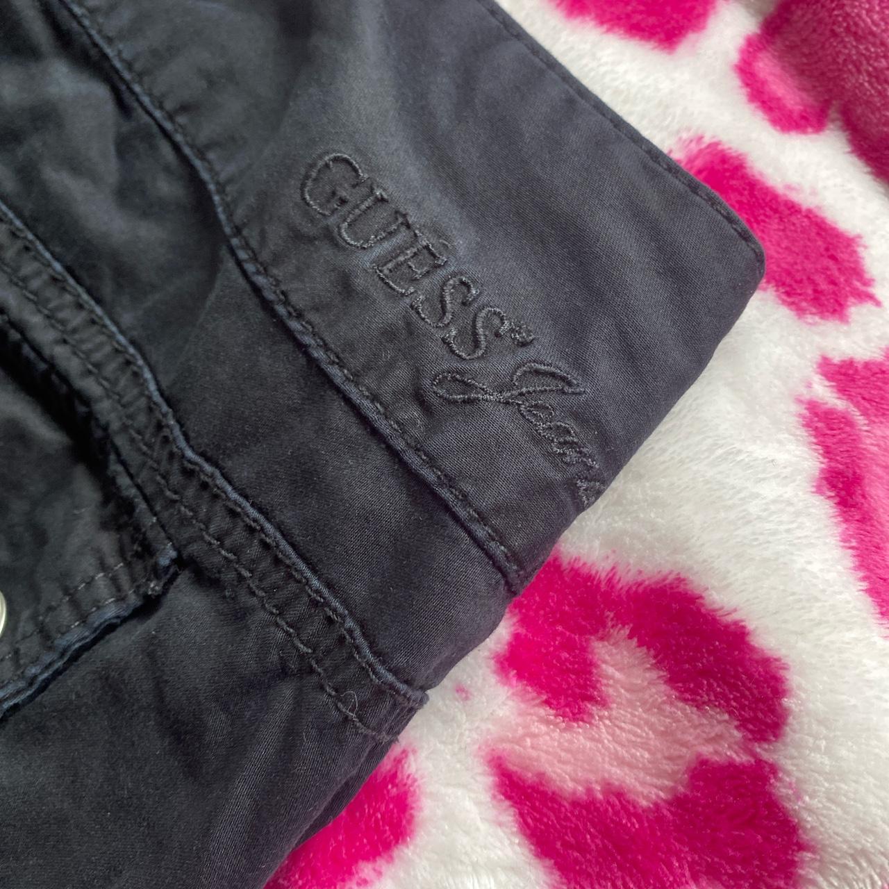 black vintage guess cargo pants low rise size 32... Depop