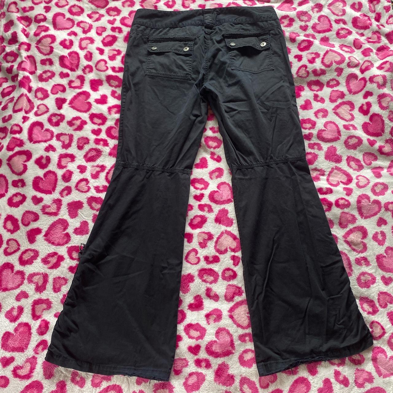 black vintage guess cargo pants low rise size 32... Depop