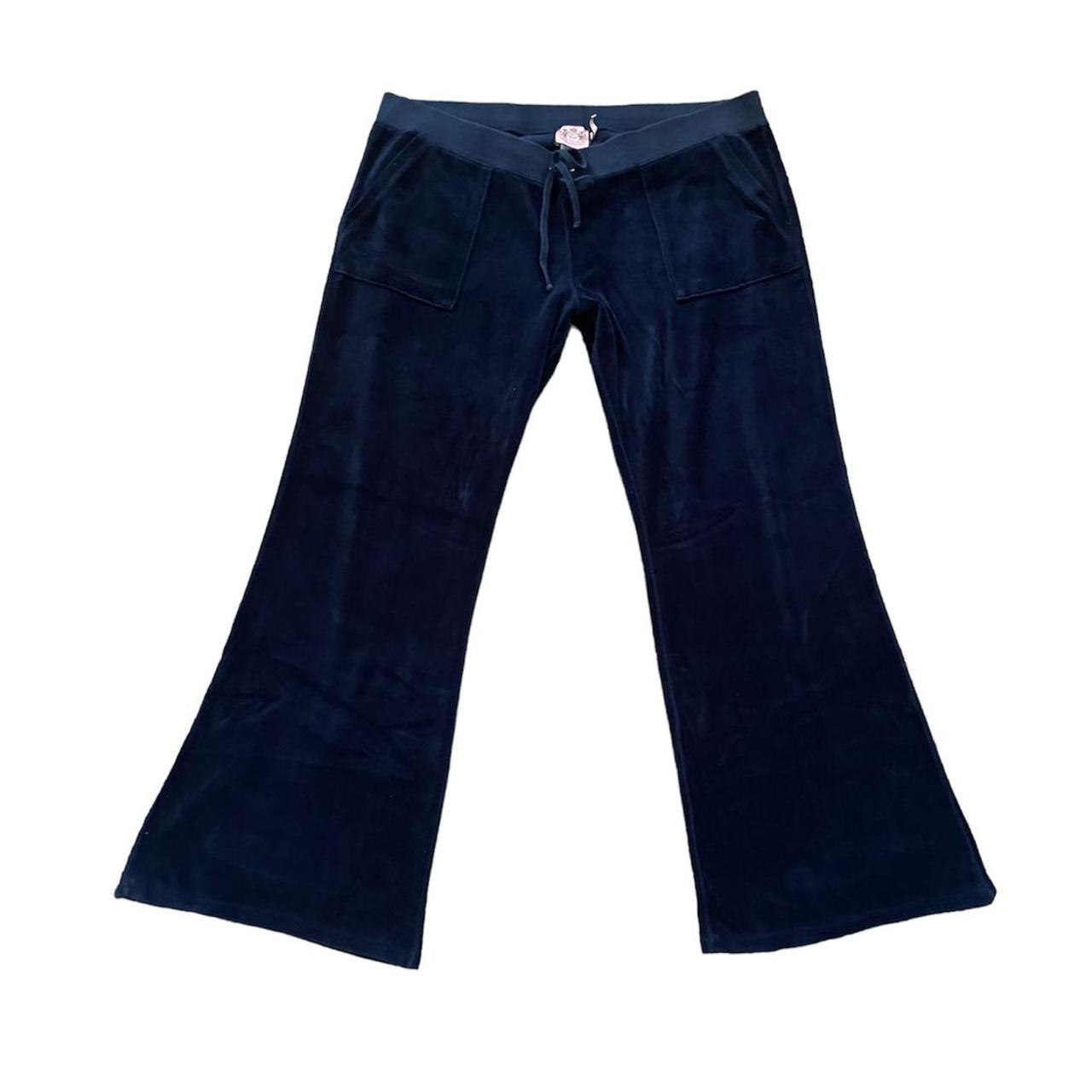 navy blue juicy couture track pants has the iconic... Depop