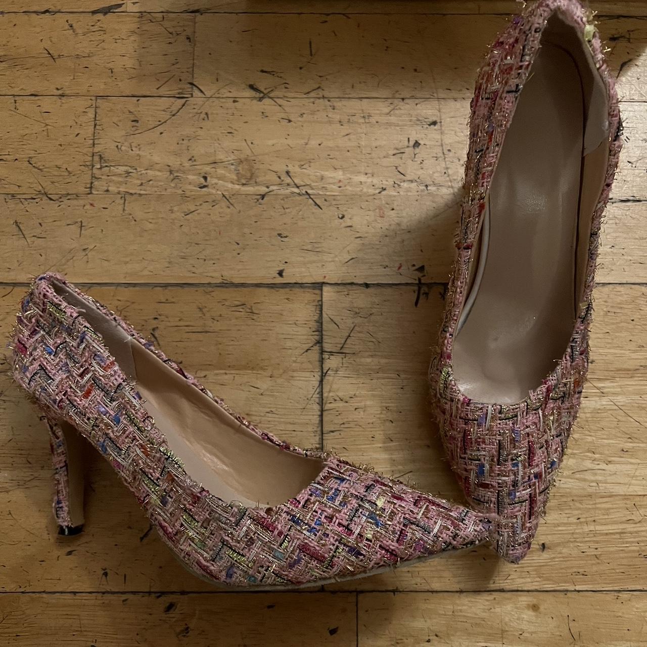 tweed heels