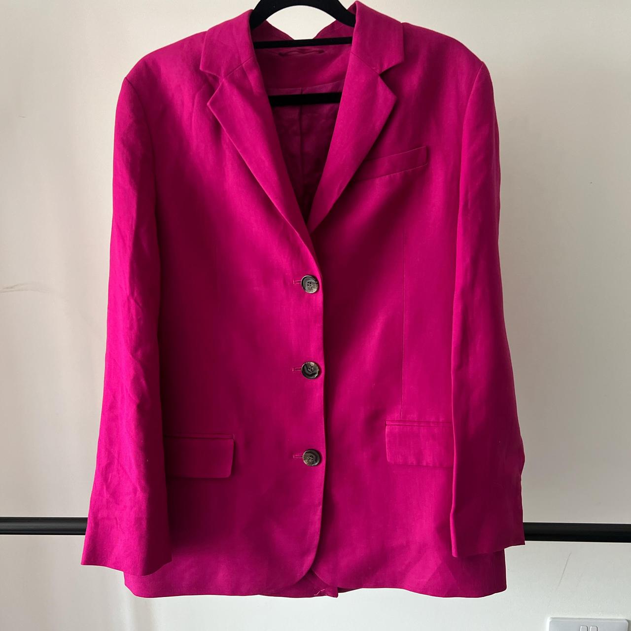 Cos pink linen jacket Loose fit. Size 38 Worn once