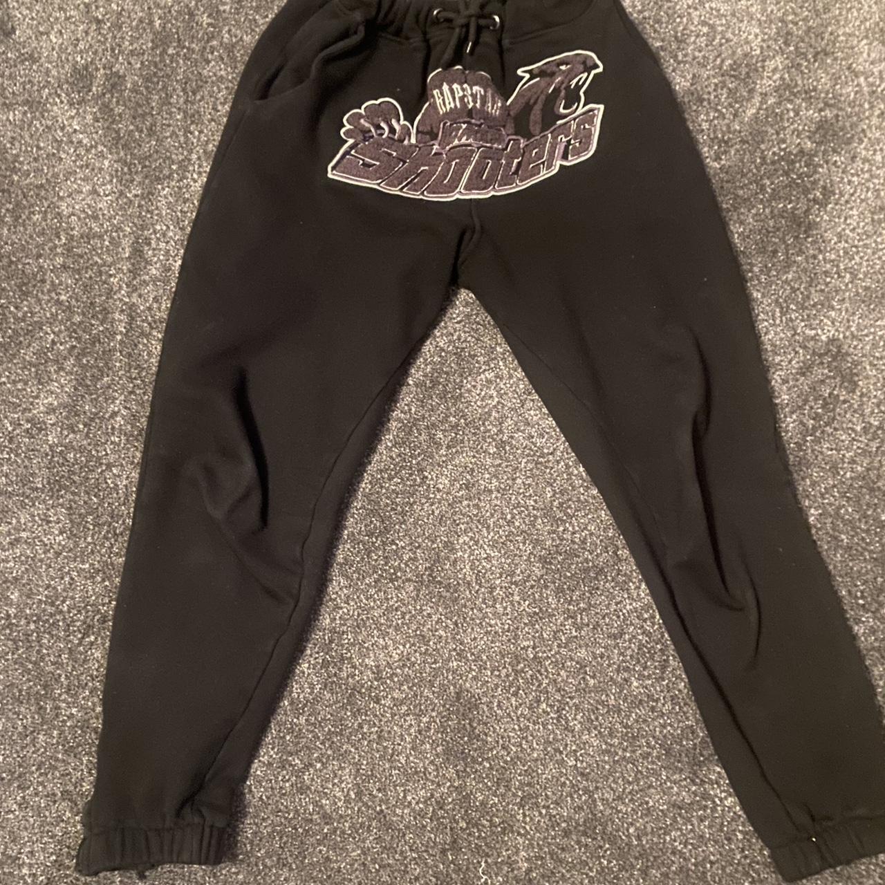 Trapstar shooters joggers size small All black One... - Depop