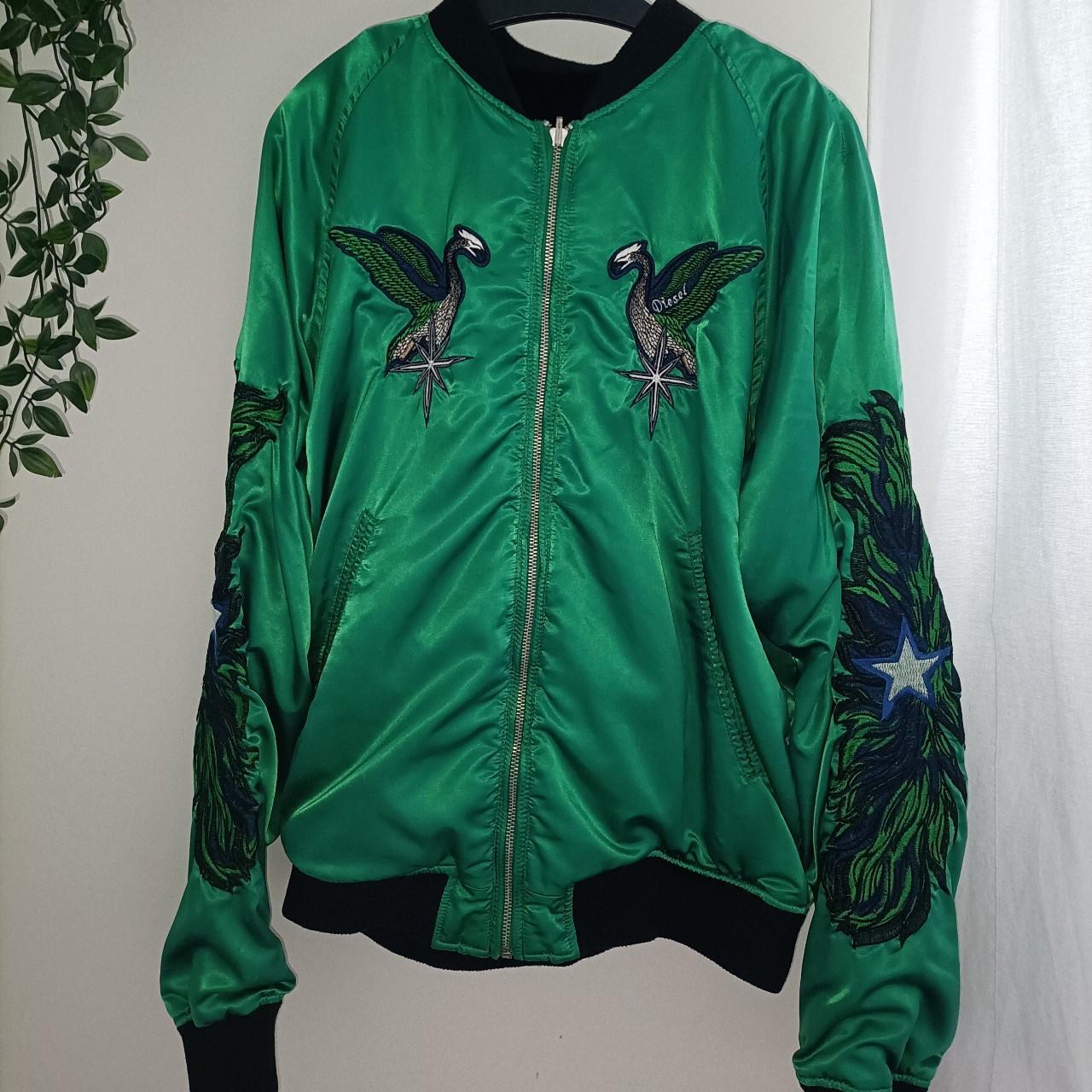 Reversible Diesel Embroidered Bomber/Varsity Jacket | Depop