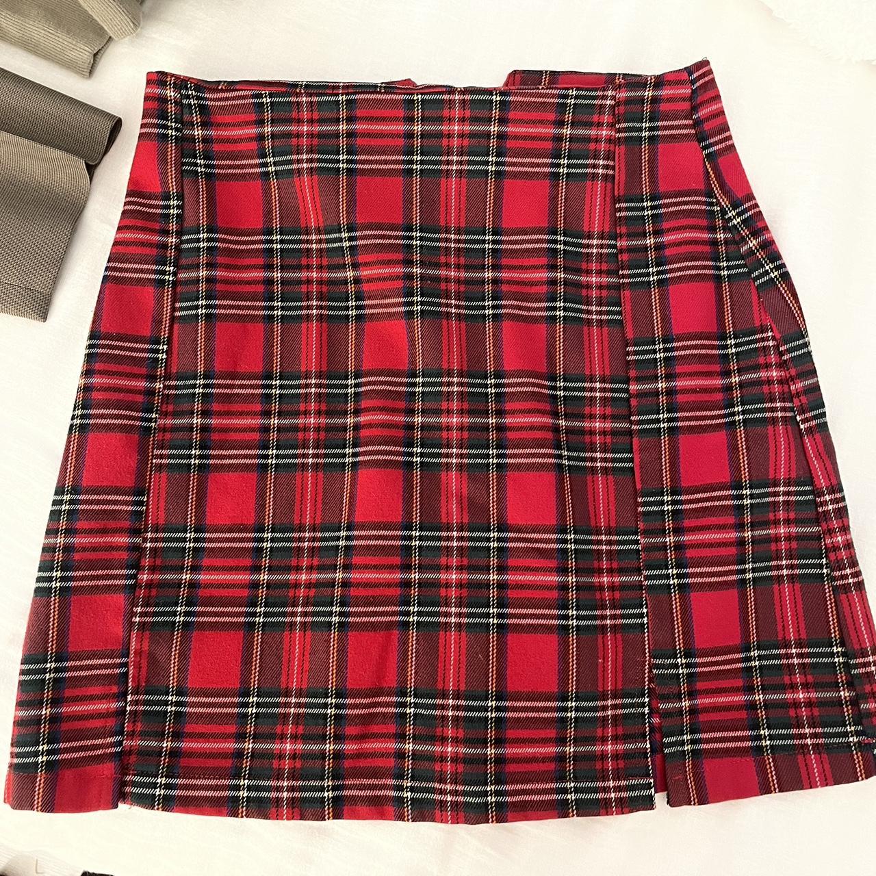 brandy plaid pencil skirt one size -> most likely... - Depop