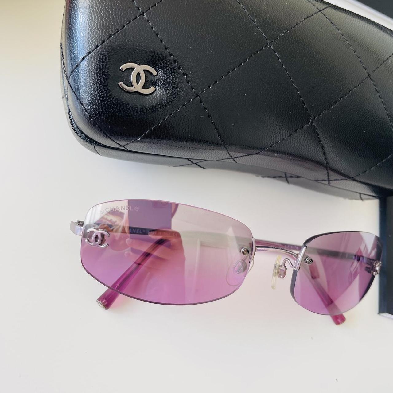 RARE Vintage Chanel pink purple gradient rimless... - Depop