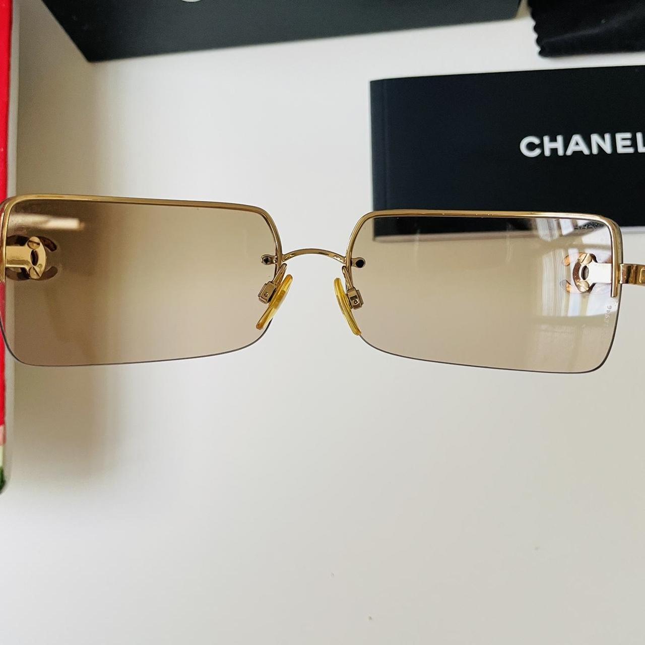 chanel glasses gold