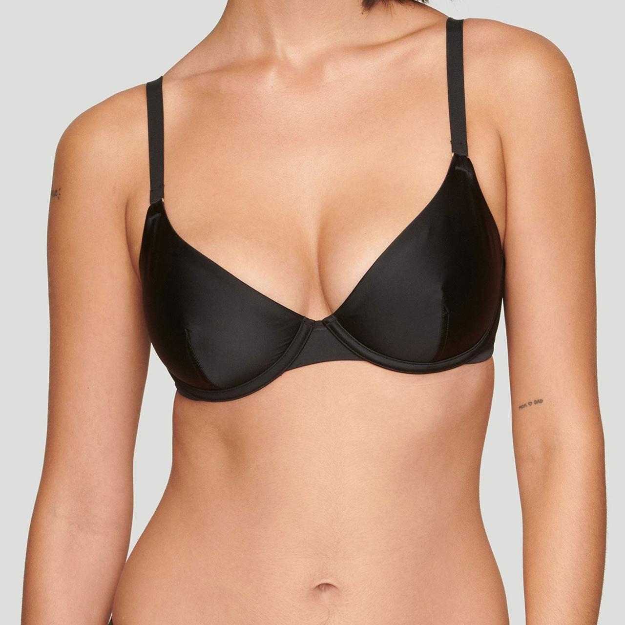 Brand new CUUP black satin plunge bra in 34D , Bought