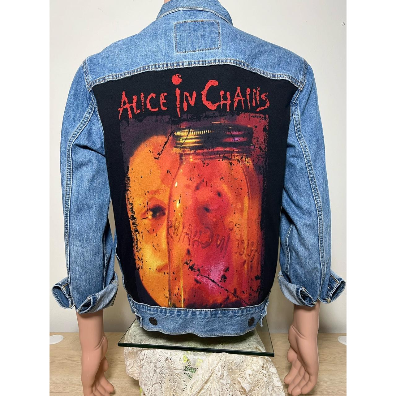 Levi's denim jacket with Alice In Chains t shirt | Depop