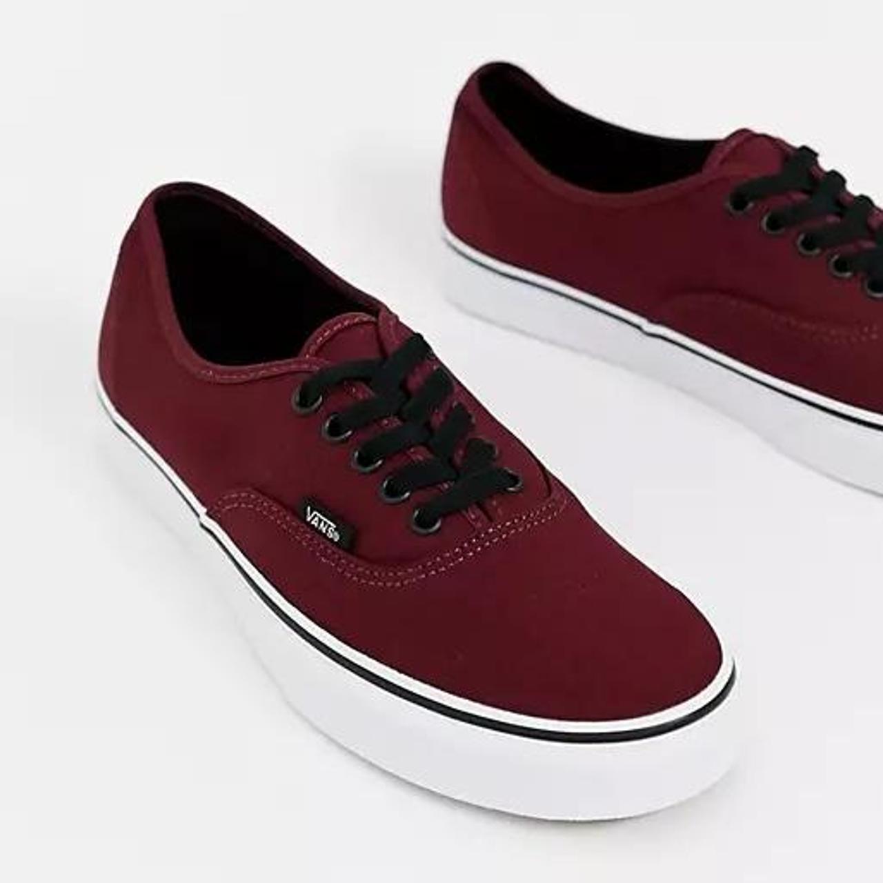 Burgundy vans sneakers hotsell