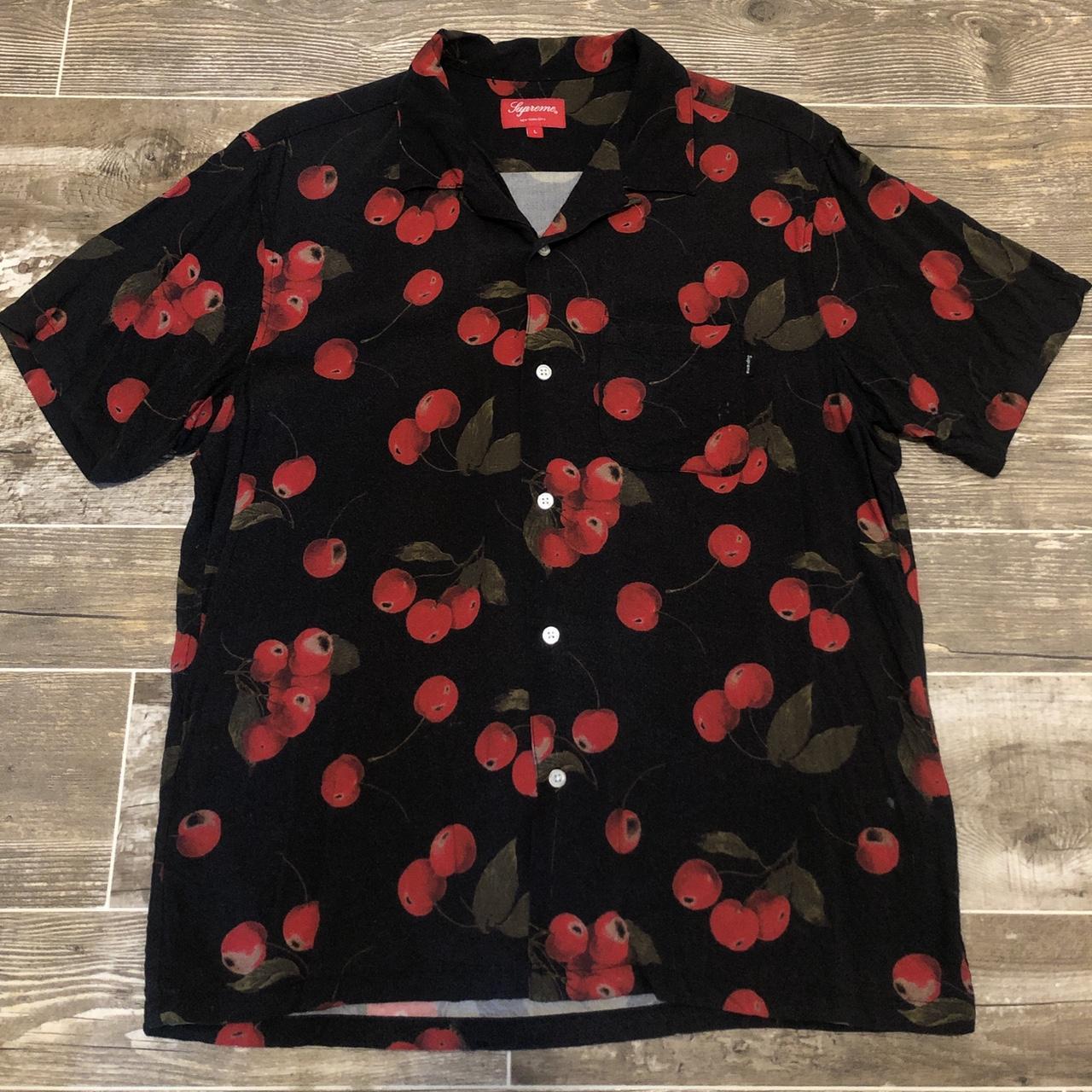 Supreme SS/18 Cherry Rayon button up shirt, Size...