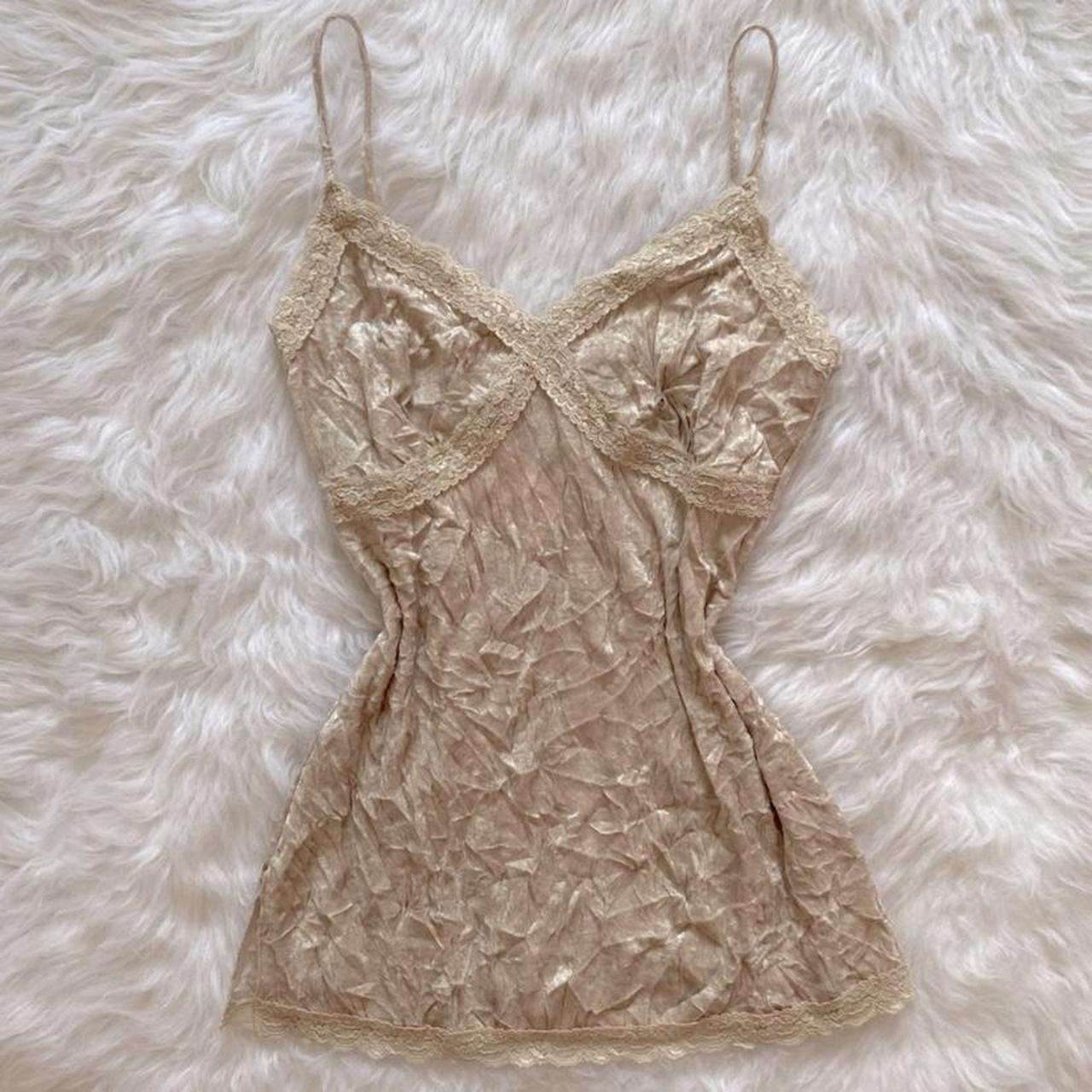 Charlotte Russe Women S Cream Vest Depop