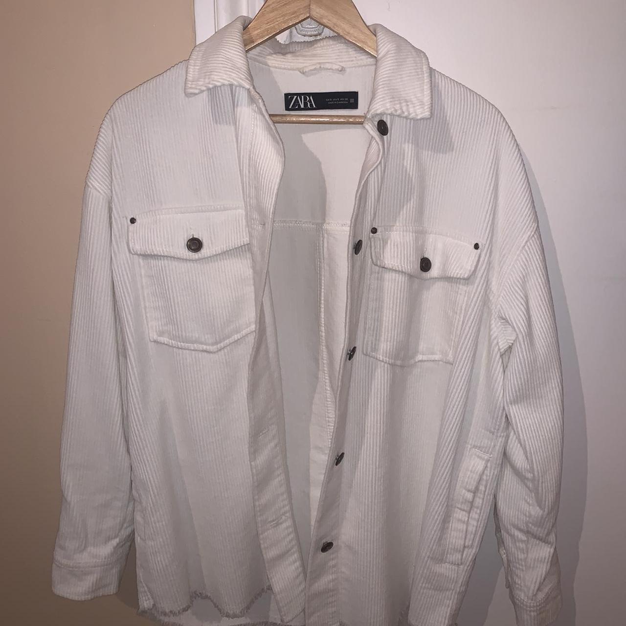 Zara Women's White Jacket Depop