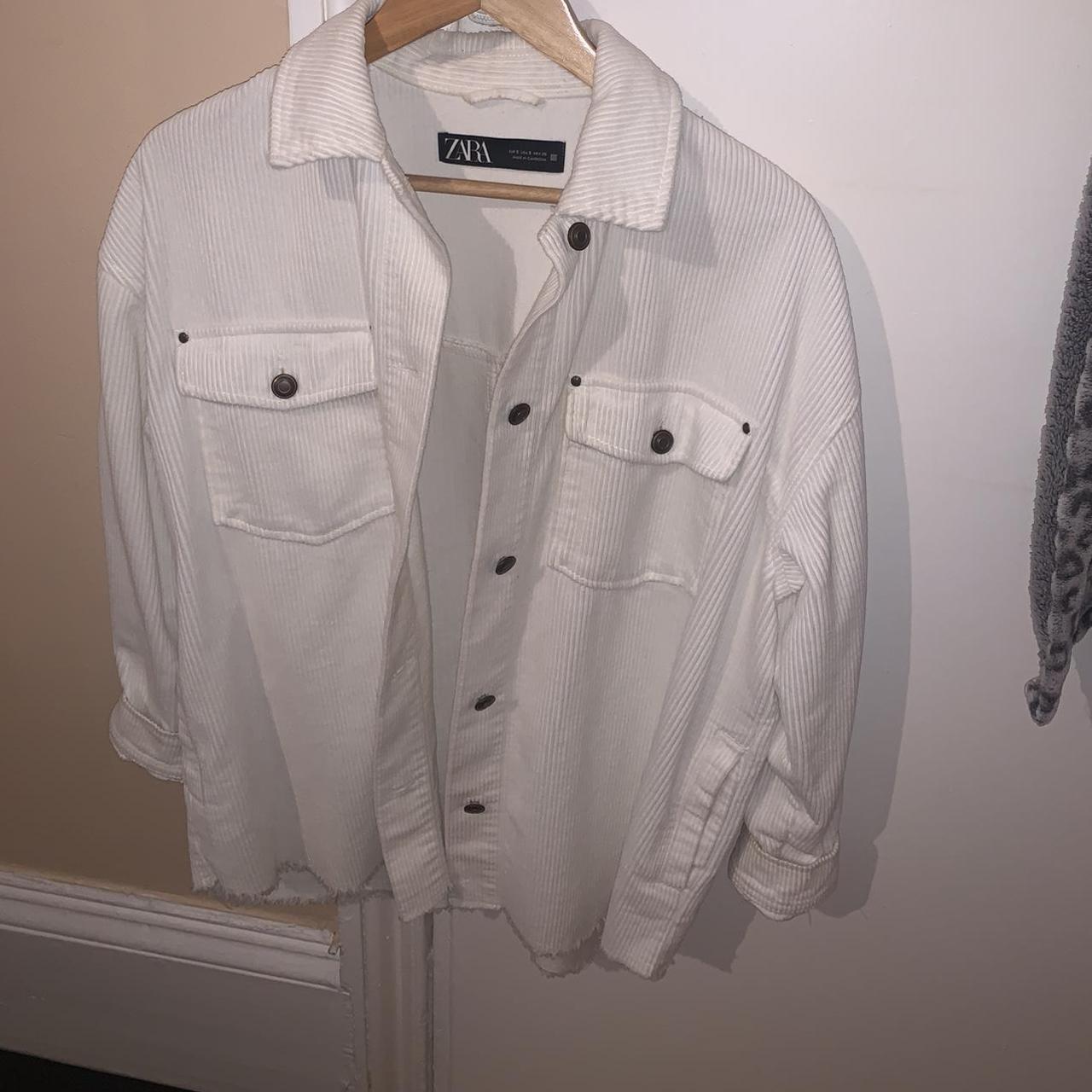 Zara Women's White Jacket Depop